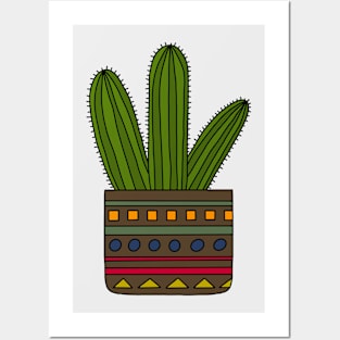 Cute Cactus Design #103: Dark Green Cacti Posters and Art